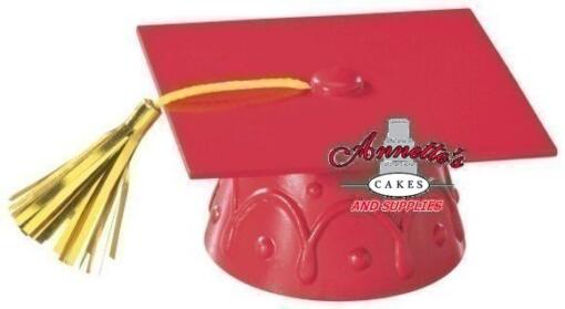 Red Grad Cap with Golden tassel