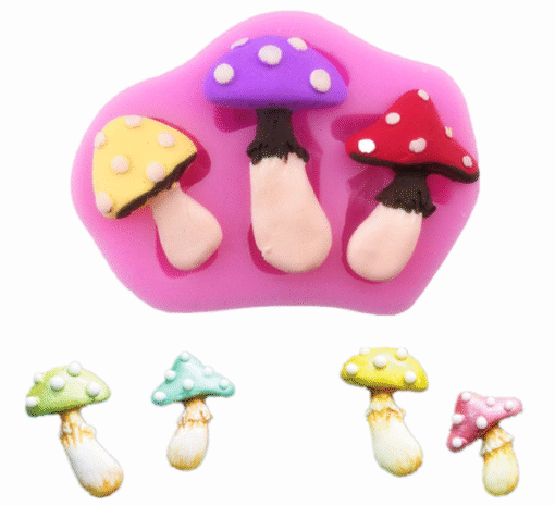 Mushroom Trio Silicone Mold