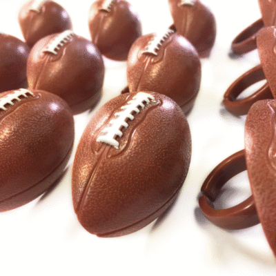 Football 3D Hollow Cupcake Rings