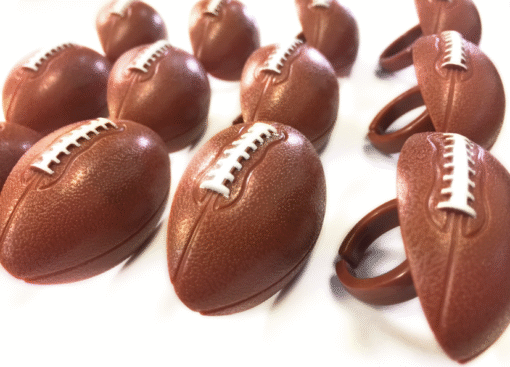 Football 3D Hollow Cupcake Rings