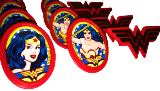 Classic Wonder Woman Cupcake Rings