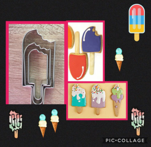 M Bitten Ice Cream Popsicles Cutters Set