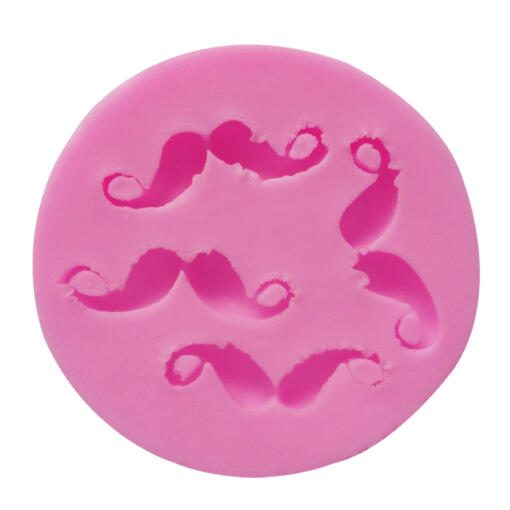 Four Pad Mini Mustache Silicone Mold