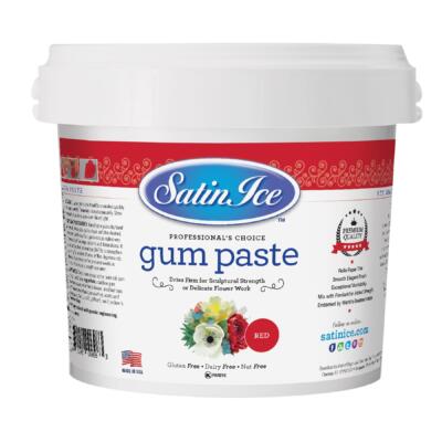 2 lb Satin Ice Red Gumpaste
