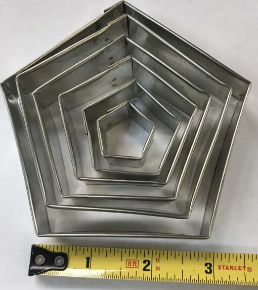 M 6 Count Pentagon Metal Cutters