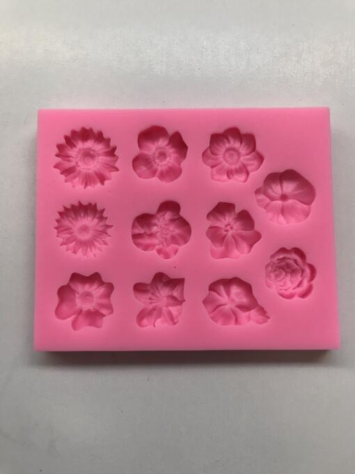 11pc Silicone Mold Floral Set