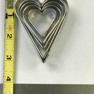 M 5ct Long Heart Cutter Set