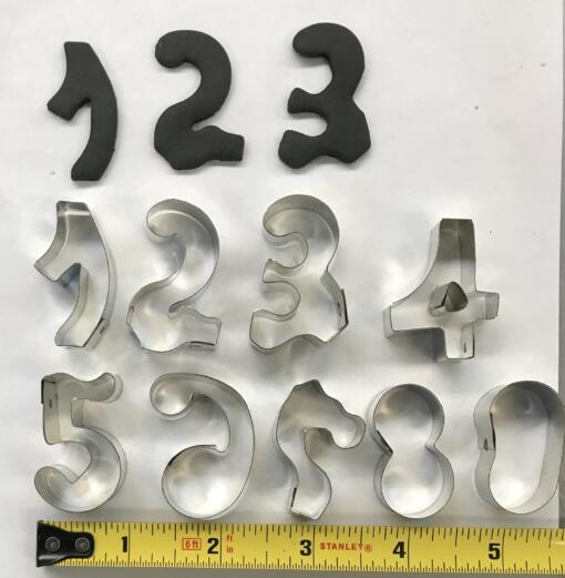 M Comic Small Numbers Cutter Set