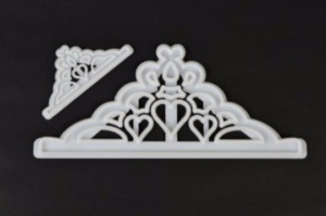Plastic tiara cutter crown cutter set of 2 are shown
