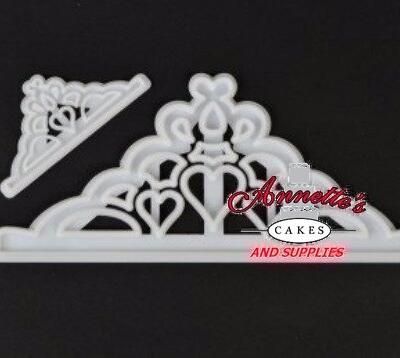 Plastic tiara cutter crown cutter set of 2 are shown