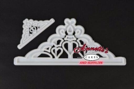 Plastic tiara cutter crown cutter set of 2 are shown
