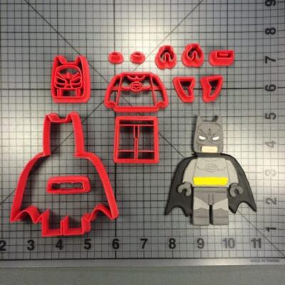 Lego Batman Body Cutter set is shown along with end result.