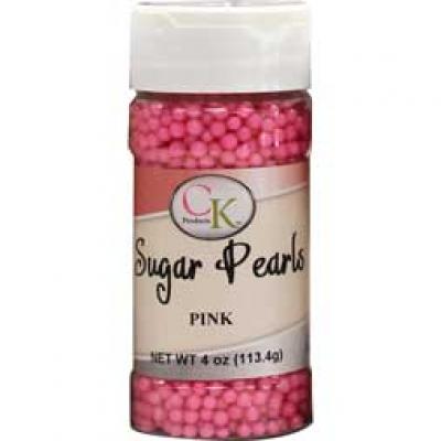 Pink Sugar Pearls 4 ounce