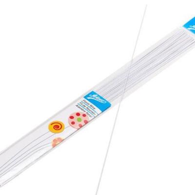 18 Gauge White Floral Wire Pk/50 by ATECO