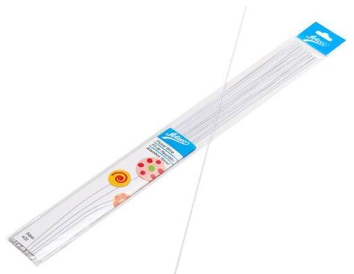 22 Gauge White Floral Wire Pk/50 by ATECO