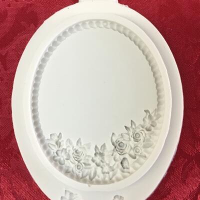 Oval Silicone Frame 101 with Flowers
