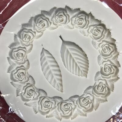 Rose Wreath and leaves Mold